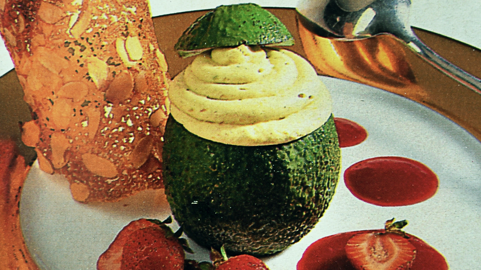 Iced Avocado Soufflé, Strawberry Coulis And Crunchy Tuile – Cook the ...