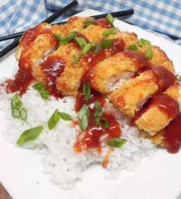 Air Fryer Chicken Katsu with Homemade Katsu Sauce