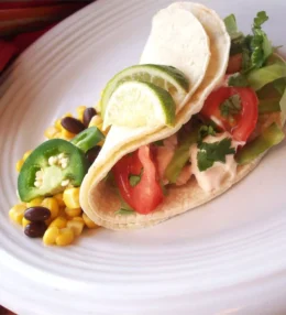 Grilled Fish Tacos with Chipotle-Lime Dressing