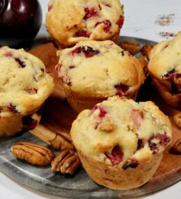 Plum and Pecan Muffins