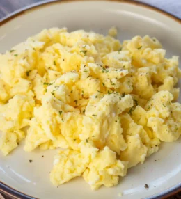 Fluffy Microwave Scrambled Eggs